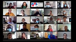 Virtual conference with grid of participants and IMPRS Molecular Organ Biology branding.